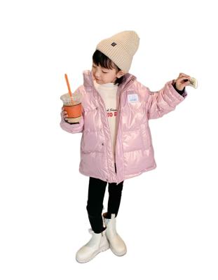 China Waterproof Children's Bright Down Jacket Fabric With Backing Collar And Printed for sale