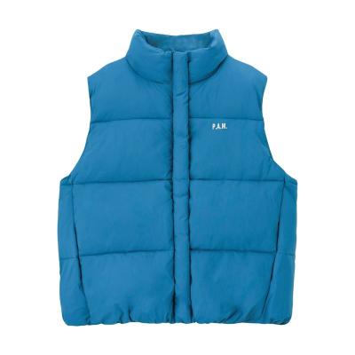 China Winter Support Kids Waist Zipper Club Warm Padded Sleeveless Vest Light Plus Collar Outwear 4-12years for sale