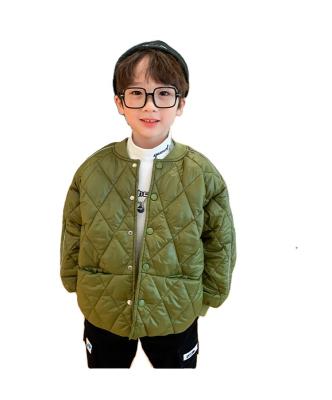 China Fashion Children's Fashion Rib Collar Quilting Reflective Tipping Lightweight Padded Bomber Jacket Waterproof for sale