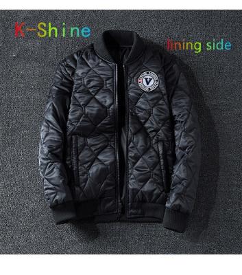 China 2021 High Quality Custom Made Men's Clothing Style Casual Simple Men's Jacket Oversized Reversible Quilted Bomber Jacket for sale