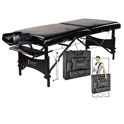 China MasterGalaxy Modern Foldable Height Beauty Salon Bed Masajes Camas Para Spa Bed 2 Section Adjustable Massage Table for sale