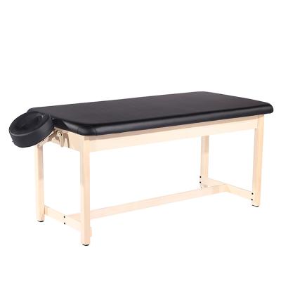 China Camilla De Masajes Stationary Wood Massage Modern Cosmetic Facial Table Bed Beauty Salon Massage Bed for sale