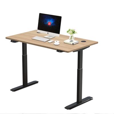 China Factory Wholesale and Dropshipping Adjustable (Height) In Stock Height Adjustable Sit Stand Desk Wooden Electric Standing Desk for sale