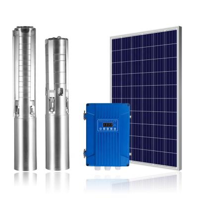 China Power Solar Submersible Motor Pumping System 1200W Irrigation Agriculture Application Solar Water Pump for sale