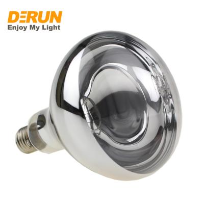 China 125W Hard Glass Brass 250W R125 TPFE Light Bulb Heating Lamp Water Proof Light Bulb Explosion-proof Coating CE ROHS 110V 230V E27 E26 for sale