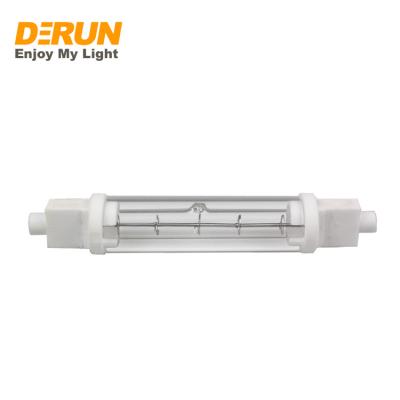 China Long Life 300W 500W Clear Infrared Quartz Glass Halogen Heat Lamp With R7S Double Base J118 Quartz Glass Halogen Ceramic Coated Tube for sale