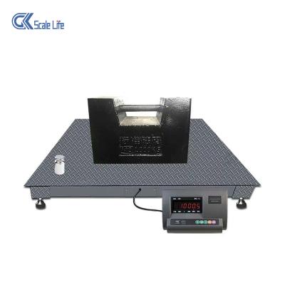 China Weighing GK-5000KG Heavy Duty Waterproof Platform Scale 1.5mx1.5m Floor Scale For Warehouse for sale