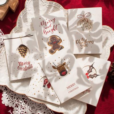 China No Happy Christmas Greeting Card Bundle Business Festival Hollow Card Holiday Blessing Trifold Thanksgiving Card for sale