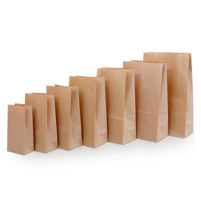 China Greaseproof Kraft Paper Bag Recyclable Breakfast Food Packaging Bag For Storage for sale