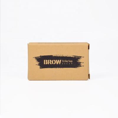 China Hot Sale Recyclable Custom Printed Kraft Paper Packaging Box Cosmetic Makeup Packaging Box For Brow Powder Kit for sale