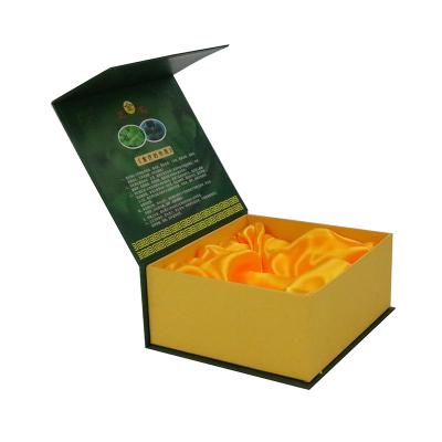 China 1200G Recyclable Gray Cardboard Box Orange Native Packaging Magnetic Gift Box for sale