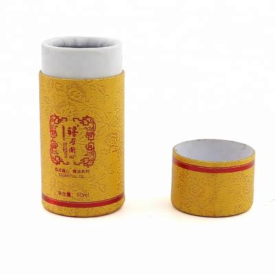 China OEM / Odm Recyclable Hot Red Gold Cardboard Round Small Cylinder Box for sale