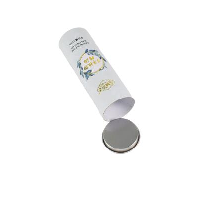 China Recyclable Customized Logo Printed Round Paperboard Cylinder Box Essential Oil Paper Tube Packaging for sale