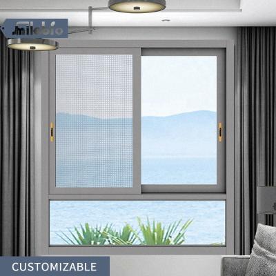 China Custom Modern Bro Magnetic Screen Smile Double Glazed Aluminum Sliding Windows Blast Resistant Windows Sliding Design Aluminum Doors Windows for sale