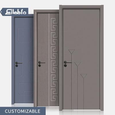 China Low Price Wpc Doors Gray Room /Toilet Smile Bro Bedroom Popular Modern Style Light Weight Wpc Doors Waterproof High Quality Waterproof Doors for sale