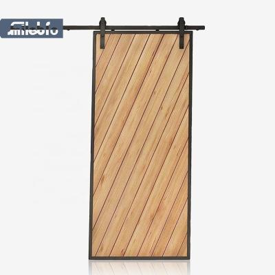 China factory sale teak barn doors wooden doors high quality wooden warm wooden doors push bro smile cheap price pull interior doors for sale