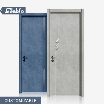 China Sound insulation smile bro Foshan interior doors factory high price custom made luxury door room colorful doors design with decoration aluminum line for sale