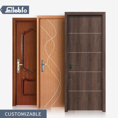 China Sound insulation smile bro customized simple design plywood door gray color use for bedroom waterproof and sound insulation door door for sale