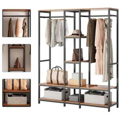 China Durable China Professional New Promotion Display Racks Gold Iron Display Stand Clothing Rack For Store Display for sale