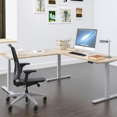 China Adjustable (height) High Quality Customized L Shape Executive Desk Standing Adjustable Sit And Stand Students Learning Desk for sale