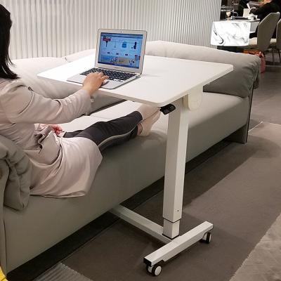 China Adjustable (height) Home Use Foldable And Movable Stand Studying Desk One Leg Standing Computer Desk With Four Pulleys for sale