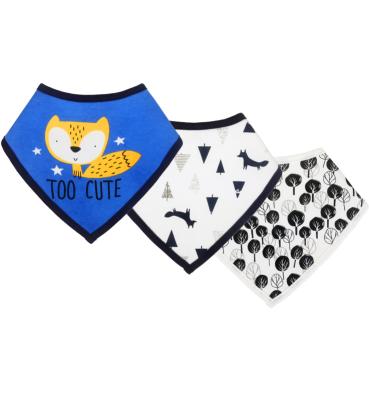 China 3 Pack Cotton Baby Triangle Washable Saliva Towel Baby Bibs Drooling Newborn Bibs for sale