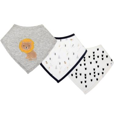 China Cotton Washable Customizable Baby Stain Triangle Scarf Baby Feeding Drooling Bibs for sale