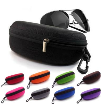 China New Durable EVA Zipper Case Explosion Model Glass Shape Black Hook Sunglasses Case Custom for sale