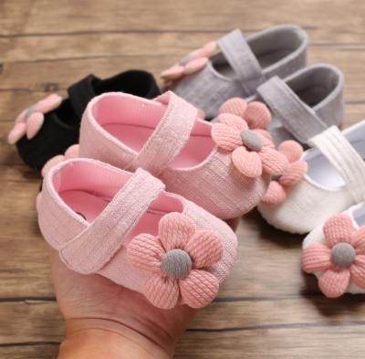 China Wholesale Fashion Breathable Comfortable Cotton Non-slip Toddler Girl Shoes Baby Flower Infants Shoes for sale