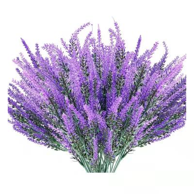 China PVC Lavender Package Flower Bouquet Plastic Plants Kitchen Office Wholesale Assembled Artificial Home Flower YIWAN for sale