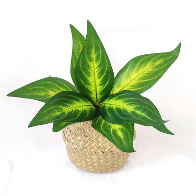 China YIWAN Artificial Plant Large Leaves Sansevieria Artificial Leaves 9 Bundles Simulation Green Plants For Indoor Home Decorative for sale