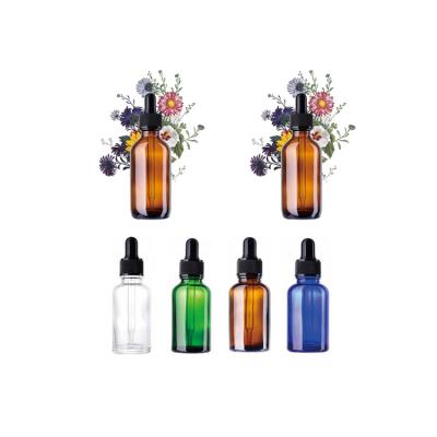 China Personal Care Amber Clear White Frosted Essential Oil 10ml Cosmetic Glass Bottle With Dropper for sale