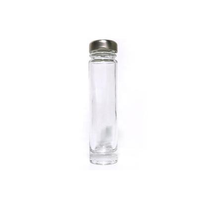 China Wholesale 60ml 2 Ounce Frying Oil Round Mini Small Liquor Whiskey Wine Glass Bottle With Lids for sale