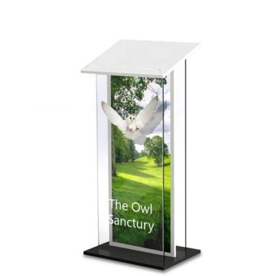 China Modern Hot Sale Customized Perspex Standing Podium Lectern Acrylic Lectern for sale