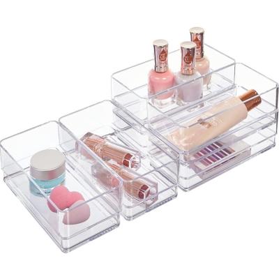 China Modern Simplicity High Quality Clear Organizer for Cosmetics Drawer Plastic Organizers 6