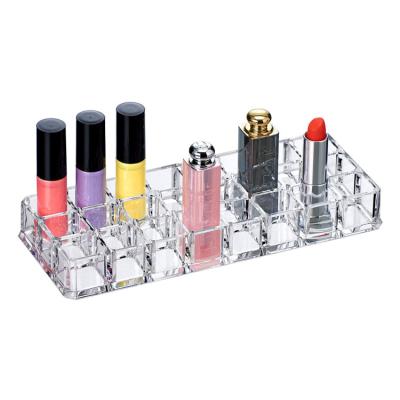 China Modern BOSN Show Acrylic Lipstick Organizer Holder Cosmetic Storage Show Luxury Rectangular Lipstick Display Stand TCD-LD- 4 for sale