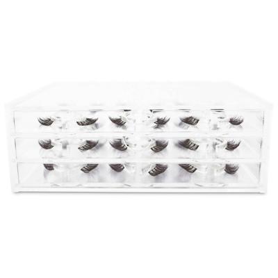 China Clear Acrylic Eyelash Lash Boxes Custom Logo Acrylic Lash Box Eyelash Display Organizer from BOSN Viable Hot Selling Display for sale