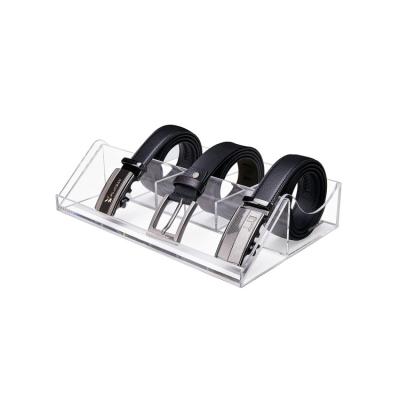 China Modern Hot Clear Acrylic Belt Organizer Acrylic Belt Sales Display Stand For Clothing for sale