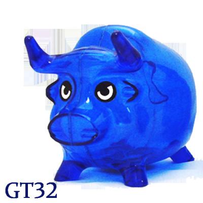 China Bull Shaped Coin Bank Coin Box Large Plastic Bull Shaped Pig Coin Bank Coin Box for sale