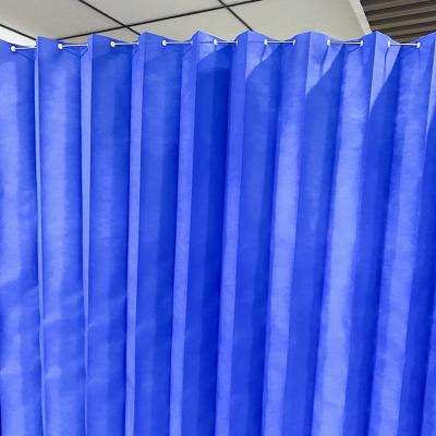 China Fireproof Blue Disposable Medical Blackout Hospital Clinic Partition Compartment Privacy Medical Mesh Curtain for sale