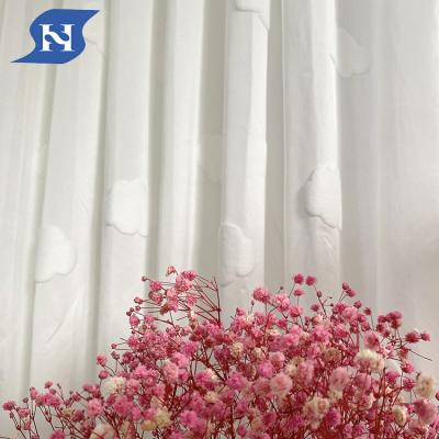 China Flame Retardant Double Jacquard Printing Mesh Cheap Curtain Voile Polyester Gradient Pure Textile Fabric for sale