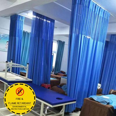 China Fire Resistance Breathable Soundproof Divider Privacy Disposable Hospital Compartment Curtain Fabric For Bed Curtain for sale