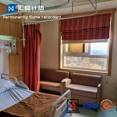 China Clinic Fire Retardant Polyester Blackout Partition Blackout Mesh Hospital Bed Divider Medical Cubic Curtain for sale