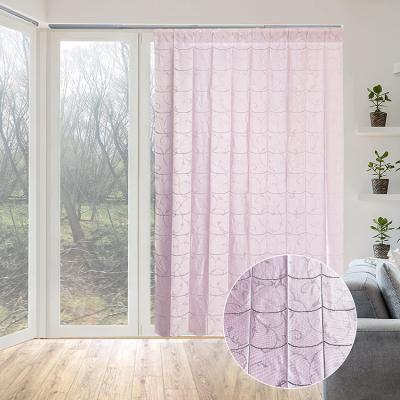 China Polyester Purple Jacquard Curtain Blackout Jacquard Kitchen Wave Door Divider Breathable Printed Knitted Vertical Fabric for sale