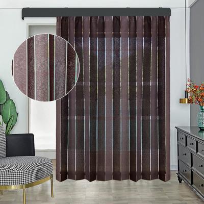 China Breathable Cafe Window Wave Drape Door Blackout Divider Privacy Kitchen Vertical Curtain Blinds Fabric for sale