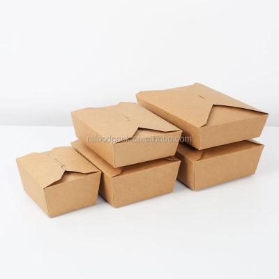 China Custom Disposable Disposable Take Out Lunch Paper Box Food Container for sale