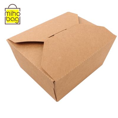 China Cheap Custom Disposable Biodegradable Deli Food Packaging Lunch Paper Box For Salad for sale