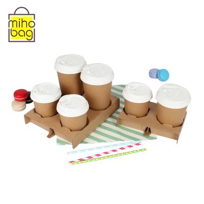 China China Best 2/4 Recyclable Raw Material Hot Selling Disposable Paper Cup Holder for sale