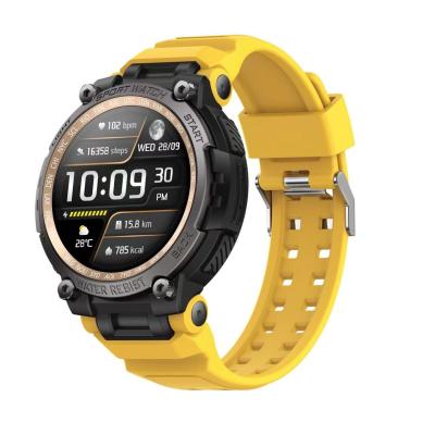 China Amarillo Bluetooth llamando Smart Watch brújula seguimiento del sueño monitoreo de la frecuencia cardíaca en venta