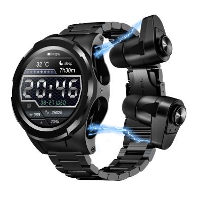 China Bluetooth 5.0 TWS Fitness Horloge Met Batterij En 4 Uren Muziek Tijd Voor Vermaak Te koop